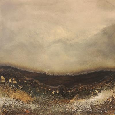 Peinture sur médium 35 cm / 35 cm
